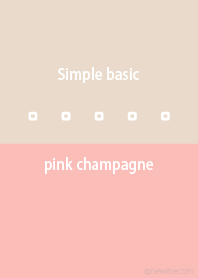 Simple basic pink champagne
