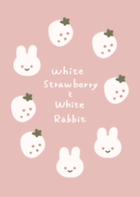 white strawberry and white rabbit