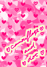 heart camouflage and heart dot