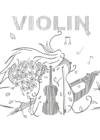 Violin line art