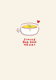 simple egg soup heart beige