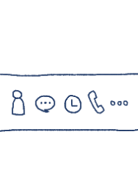 Simple white and navy blue