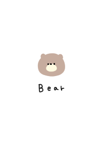 A cute little bear and white.