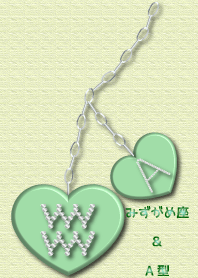 Heart pendant(Aquarius & A)