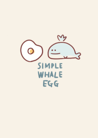 simple whale fried egg beige.