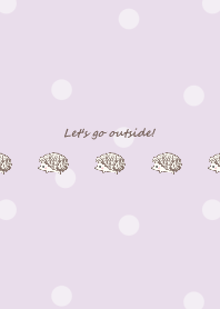 Walking Hedgehog -purple- dot