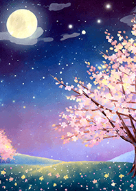 美しい夜桜の着せかえ#2706