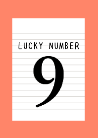 LUCKY NUMBER 9 NOTEBOOK-APRICOT COLOR