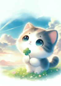 Little Kitten in Clover Field V.4 - jp