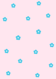 flower pattern(JP)lightblue pink