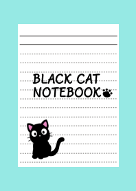 BLACK CAT NOTEBOOK-BLUE GREENj