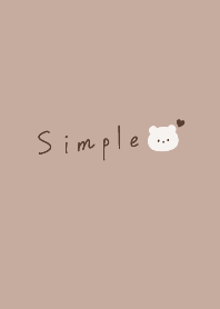 Simple Cute White Bear Brown And Beige Line Theme Line Store