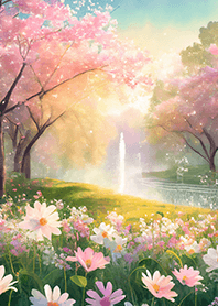 優美な春の風景の着せかえ(Spring-708)