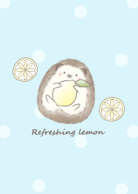Hedgehog and Lemon -blue- dot