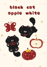 black cat apple white