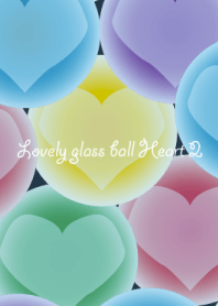 Lovely glass ball Heart 2