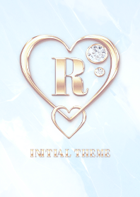 [ R ] Heart Charm & Initial  - Blue 1