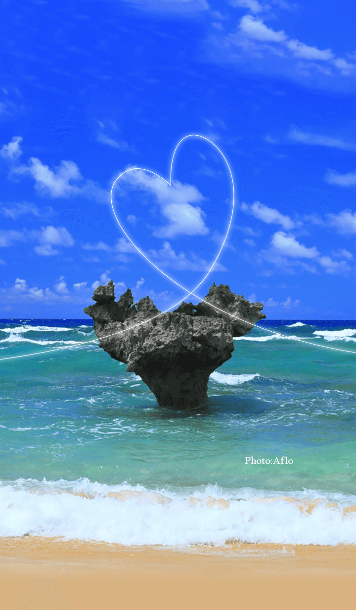 Heart rock in Kouri Island