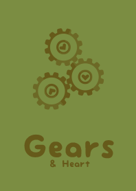 Shape Gears&Heart Glass GRN