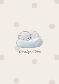 Sleeping Kitten -blue- dot
