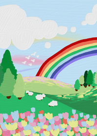 Green view with rainbow(sunviibes)