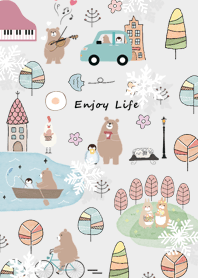 Gray First snow town 01_2