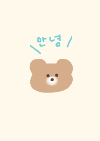 Korea Bear -ivory green-
