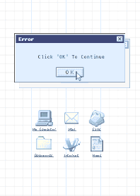 Old Computer 2 (Color)  - Light Blue