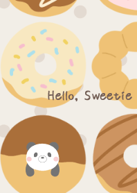 Panda and Donuts brown dot