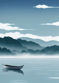 静かな湖 快適な日 B0d16D