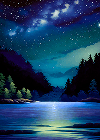 Beautiful starry night view#2822