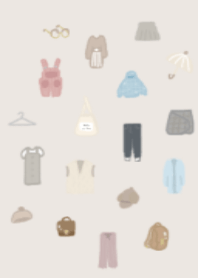 pale color girl's closet.