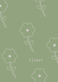 simple flower light green