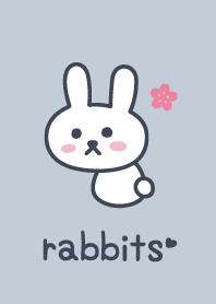 Rabbits*blue*Cherry blossoms
