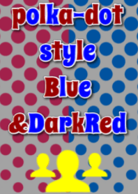 polka-dot style Blue&DarkRed