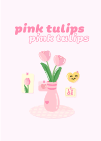 pink tulips and friends