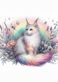 虹の仙境の猫