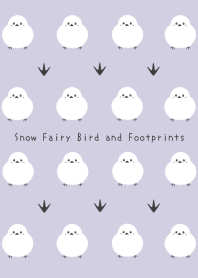 Snow Fairy Bird and Footprints-PURPLE BE