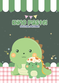 Dinosaur Kawaii Love Green