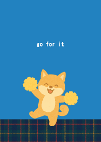 Cheerful Shiba Inu01 on blue