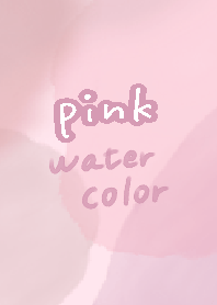 水彩かわいいピンク(シンプル)