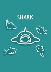 茶色と緑 : シンプルなサメ着せ替え