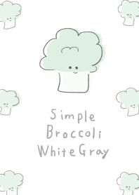 Brokoli sederhana berwarna putih abu-abu