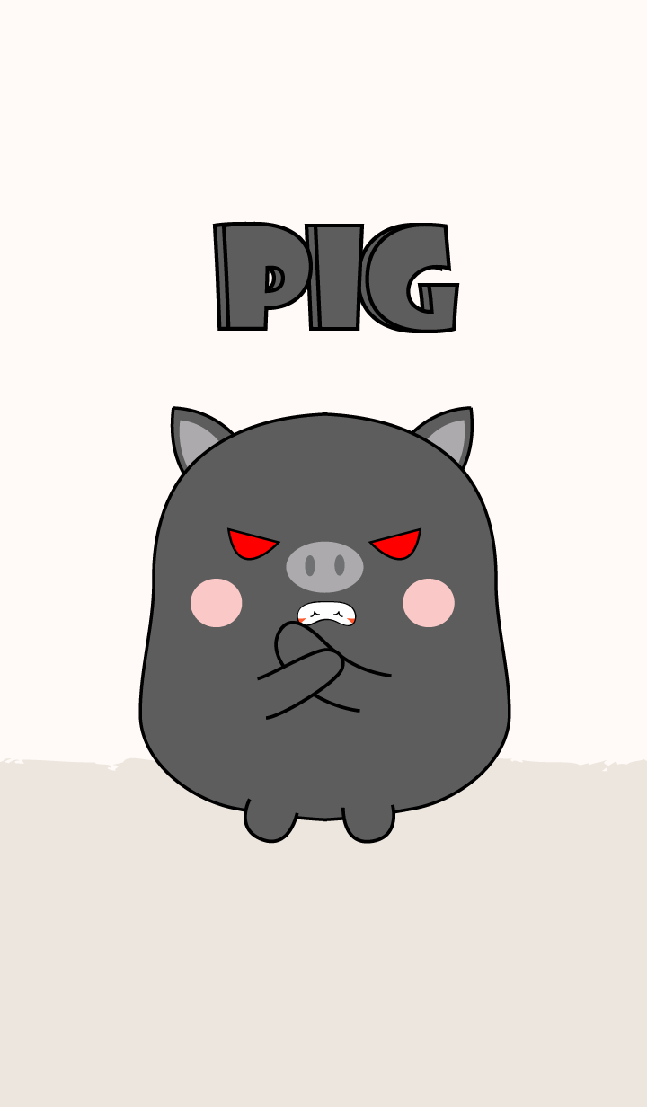 Emotions Fat Black Pig 2