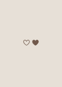 mini heart 03  - brown beige (a)