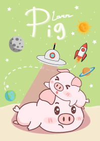 อวกาศสีเขียวกับหมูน้อย