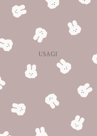 Lots of cute rabbits.  pink&beige