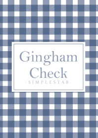 Gingham Check Navy -SIMPLE STAR-