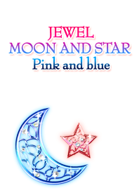 JEWEL MOON AND STAR Pink and blue