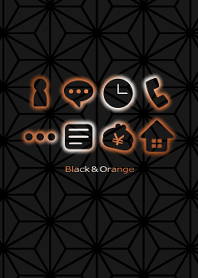 麻の葉 -Black & Orange-
